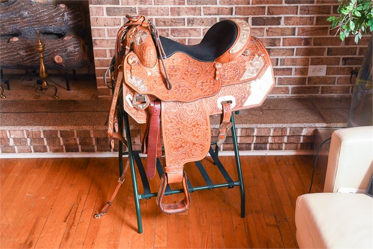 Big Horn Western Parade Saddle with Beautiful Silver Accents