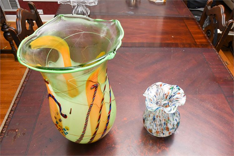 Two (2) Art Glass Vases