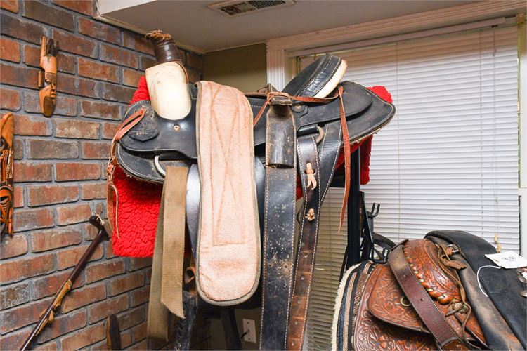 Vintage Western Leather Saddle