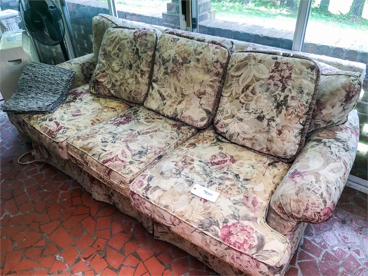 Floral Print Sofa and Loveseat