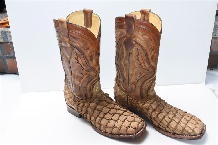 Pair of Corral Tooled Leather Boots