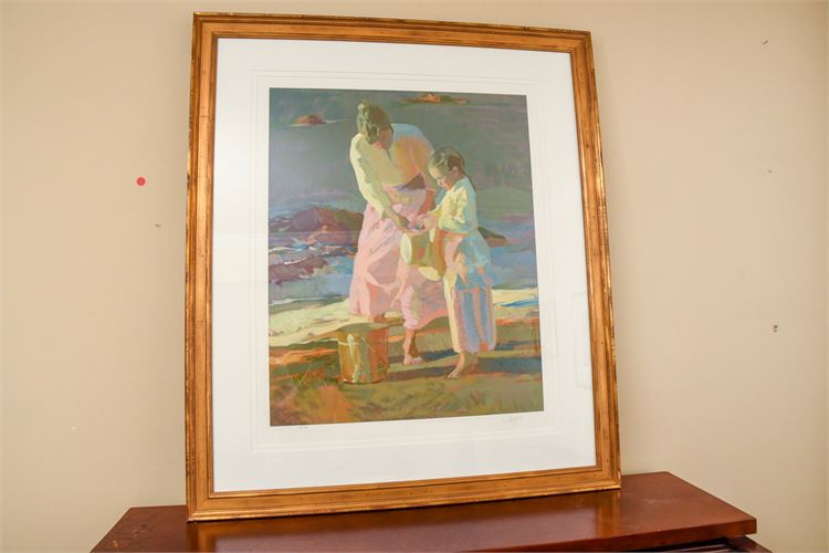 John Hatfield Signed "Fixing the Ribbon" Serigraph