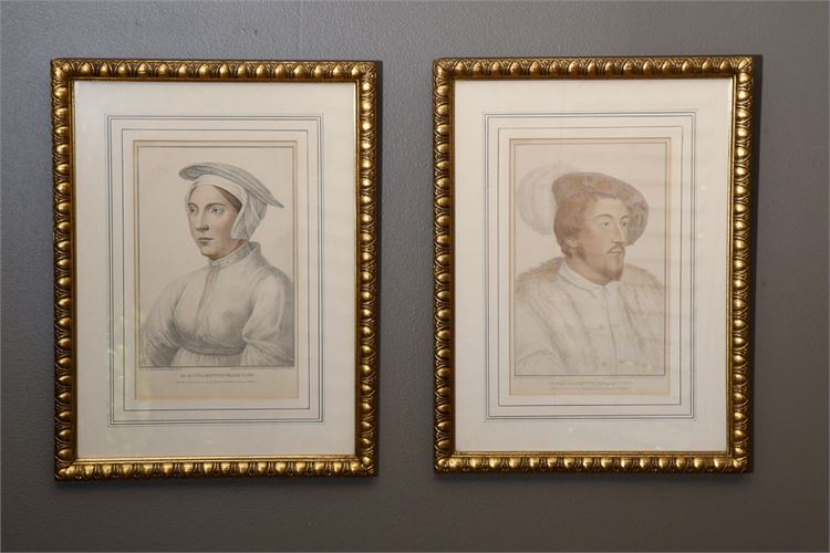 HOLBEIN, after. Pair of Antique Engravings