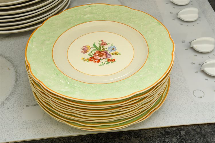 Set 12 English Ironstone Dinner Plates by J&G Meakin "The Ardsley"