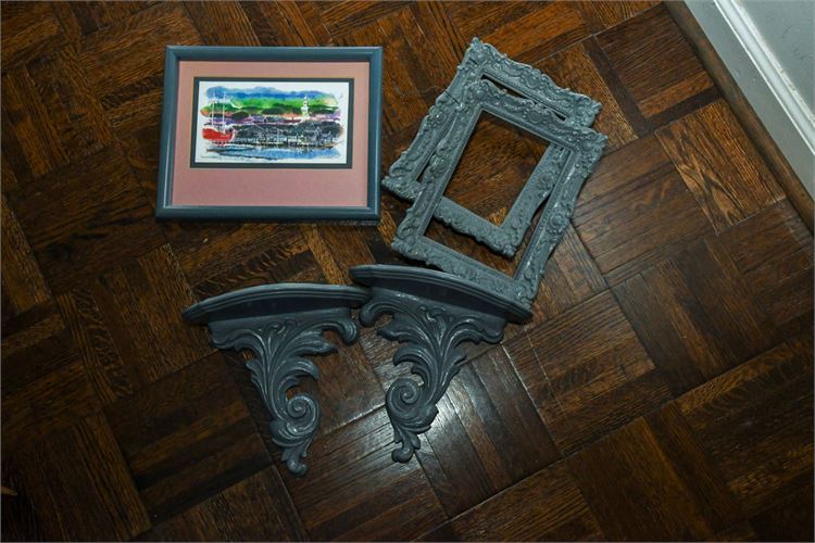 Pair of Decorative Frames & Brackets