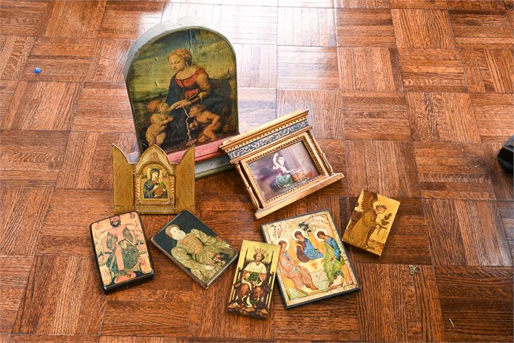 Group Lot of Early Italian Style Devotional Paintings