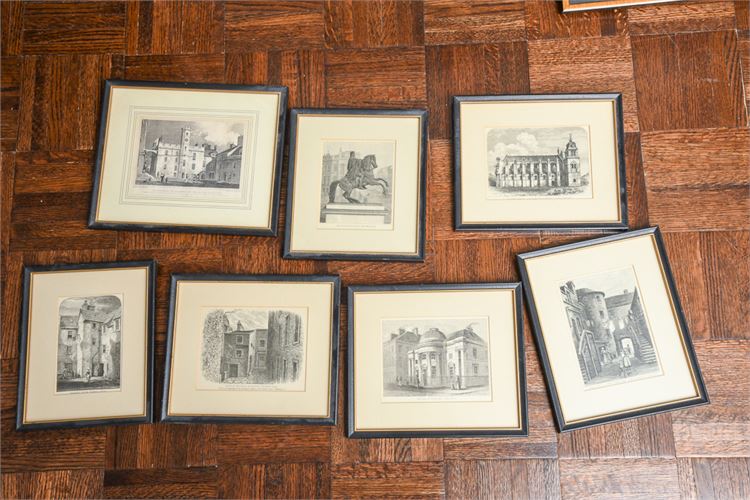 Set of Seven (7) 19th Prints of English Landmarks