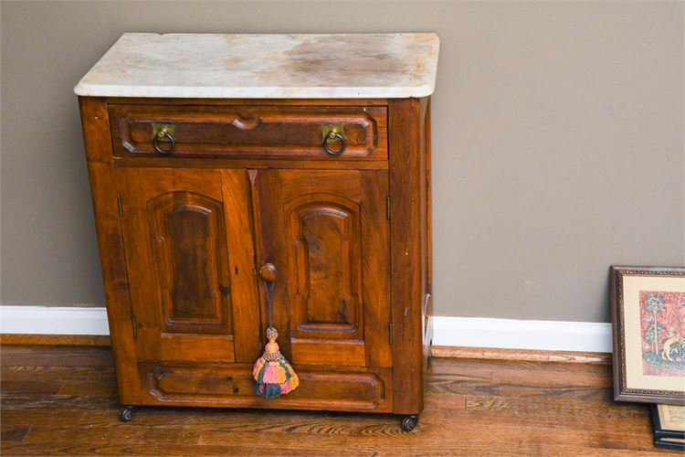 A Victorian Marble Top Wash Stand
