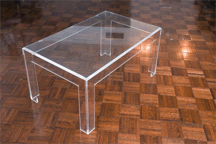 Lucite Parson Style Coffee Table