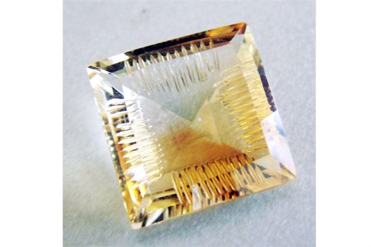 13.41Ct Natural Fine Yellow Golden Citrine Square Laser Cut