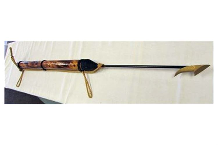 4.5' Whaling Harpoon with Wood Shaft, Metal Haft and Rope