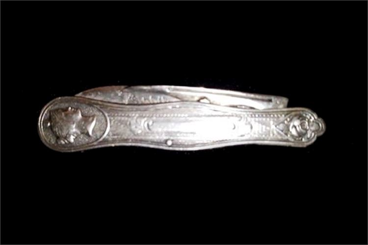 Vintage Silver Folding Pocket Knife