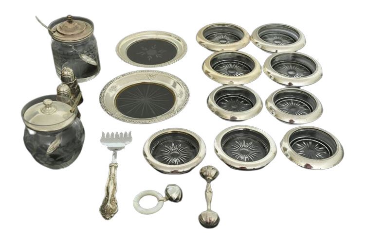 Sterling and Silver Rimmed Items