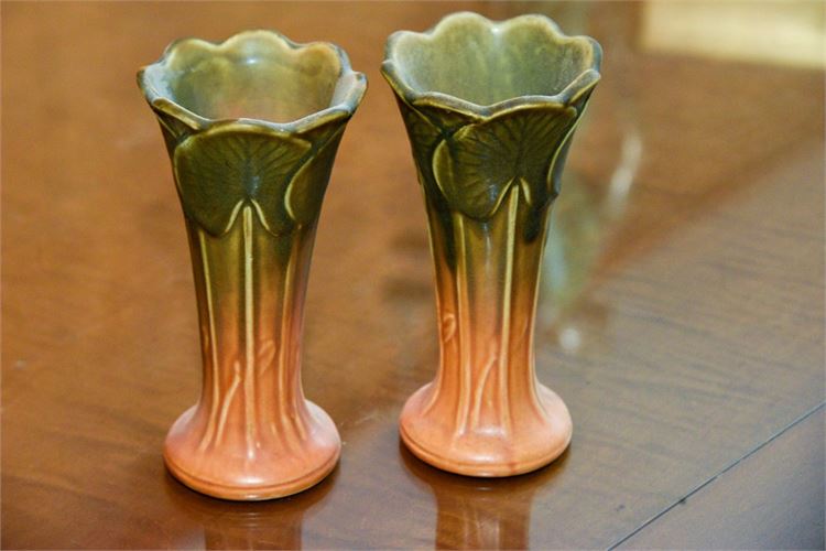Pair Of  Weller Pottery Pumila Vases