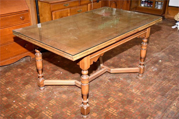 Antique Refactory Top Dinning Table