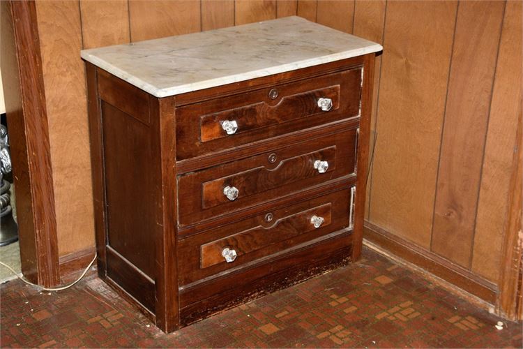 Marble Top Victorian Chest Of Drawers