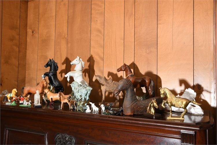 Group Lot Of Horse Figurines