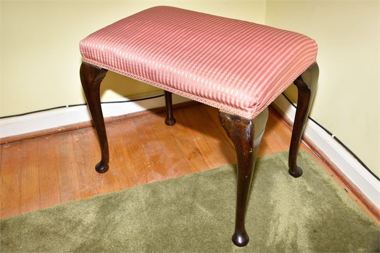 Upholstered Queen Anne Style Stool