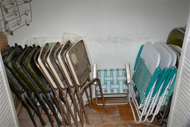 Group Lot Of Folding Chairs