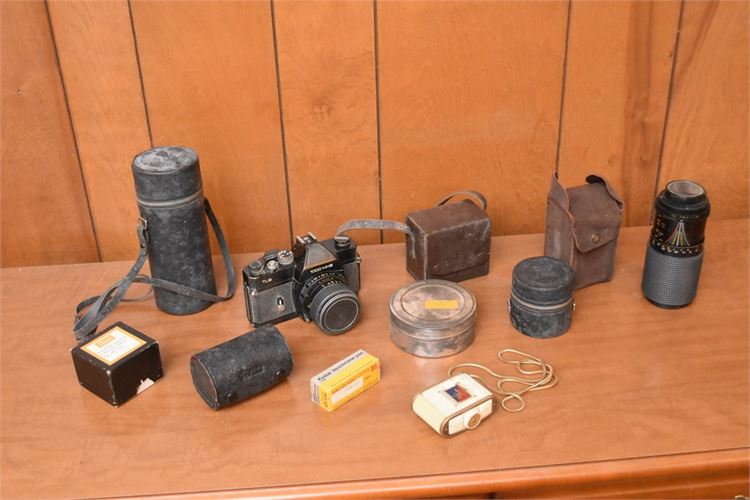 Group Lot Of Vintage Camera Items
