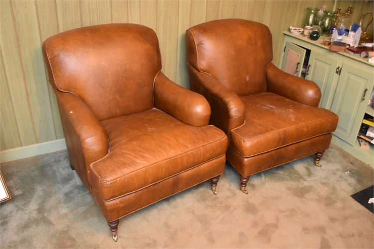 Pair Of Leather Armchairs