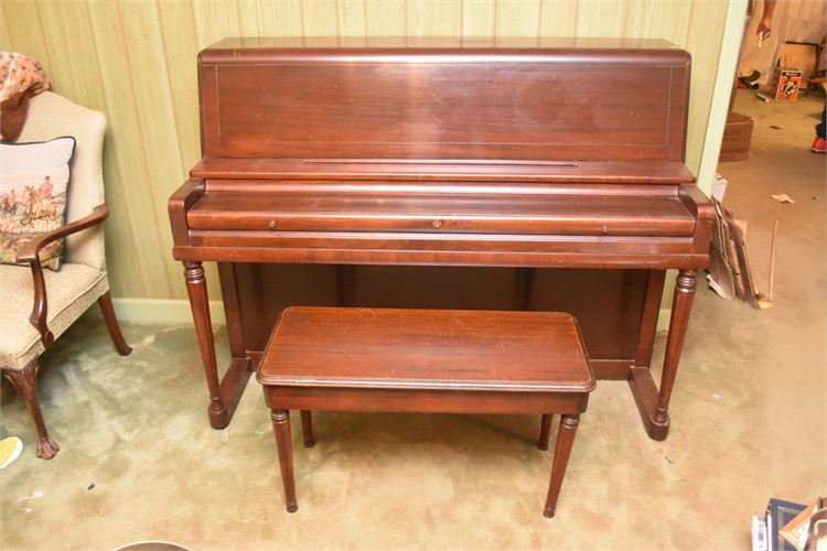Wurlitzer Upright Piano With Bench