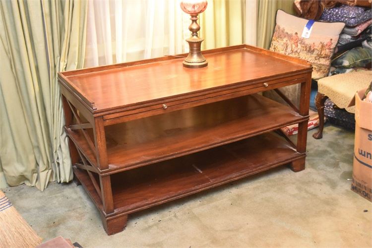 Three (3) Tier Console Table with Slide