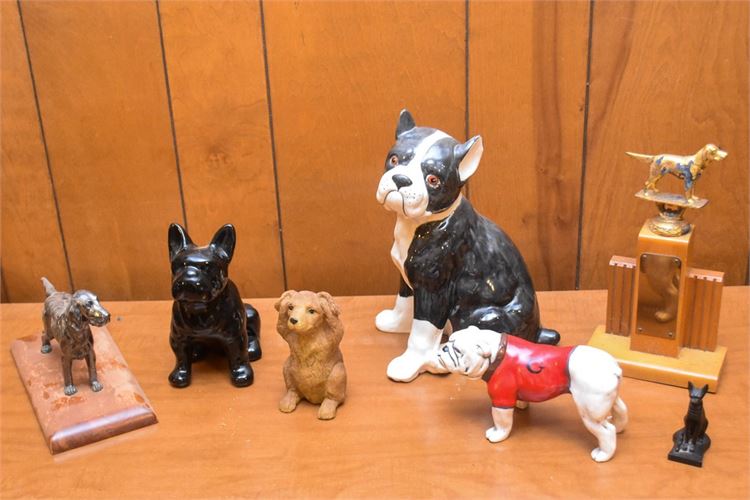 Seven (7) Dog Figurines