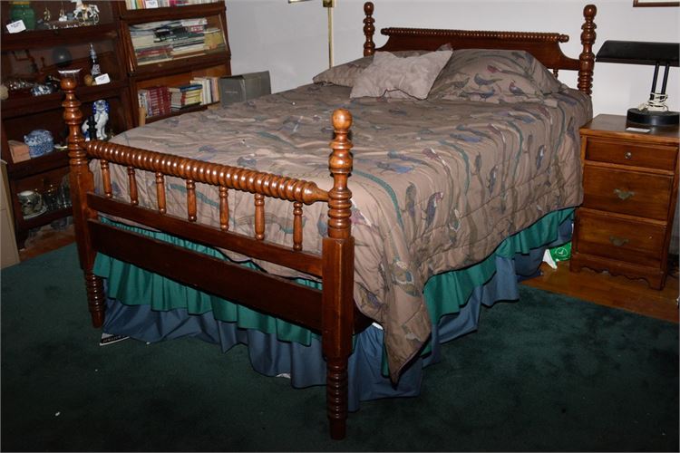 Antique Wood Spool  Bed