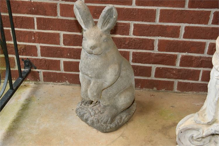 Concrete Rabbit Garden Statute