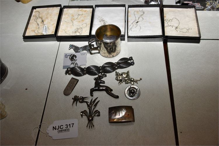 Group Lot Of Sterling Silver Plated Items