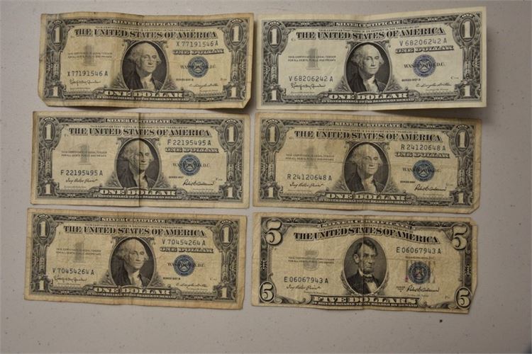 Group Lot Of Silver Certificates