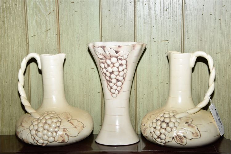 Three (3)  Vintage Rum Rill  Vases