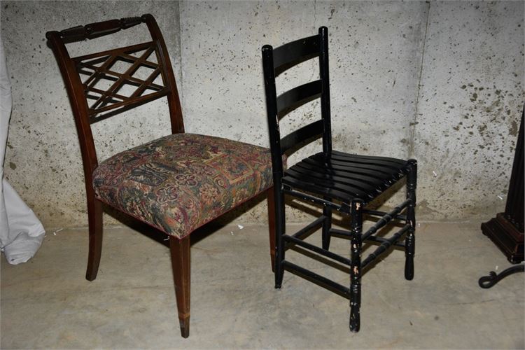 Two (2) Wooden Accent Chairs