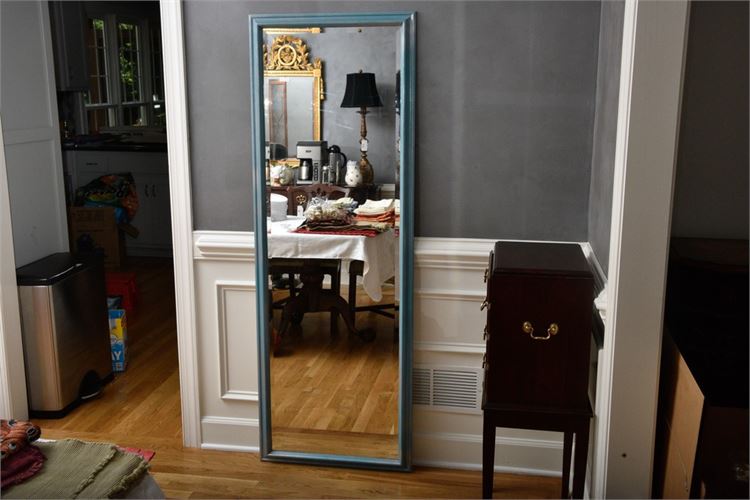 Blue Painted Wall Mirror