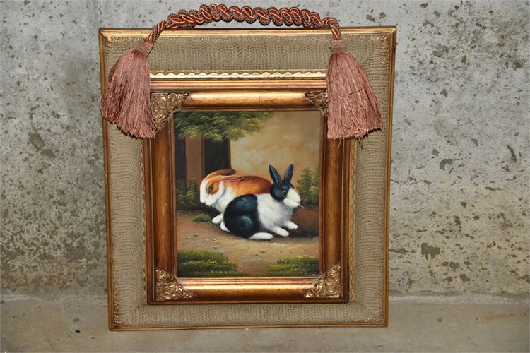 Framed painting Of Rabbits