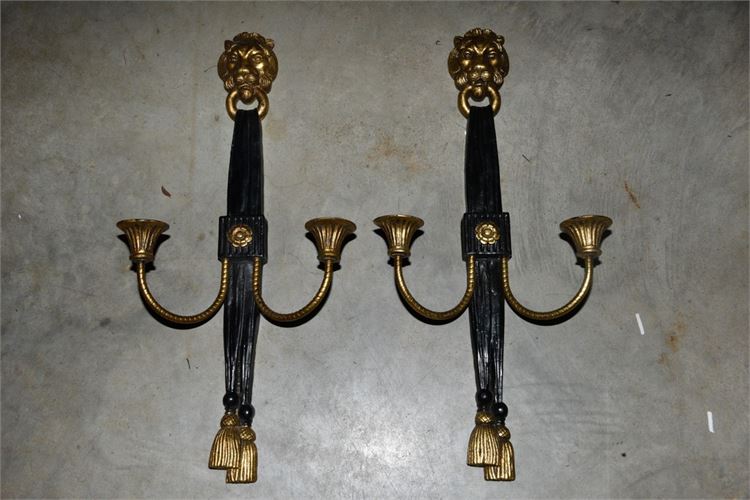 Pair Of Painted and Gilt Wall sconces