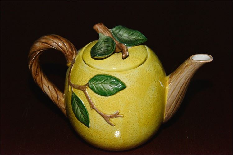 Fitz & Floyd Lemon Ceramic Tea Pot