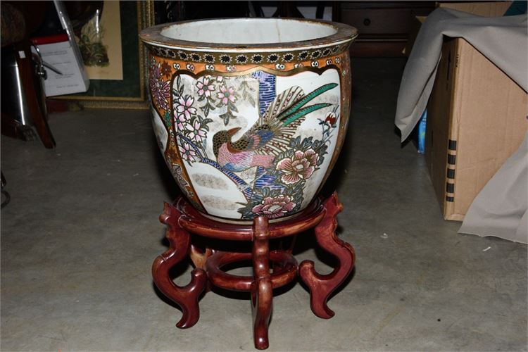 Asian Planter With Stand