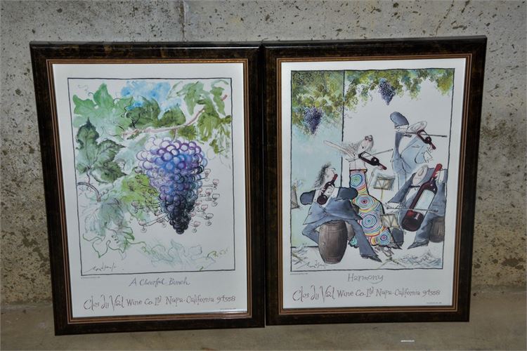 Two (2) Framed Ronald Searle Prints