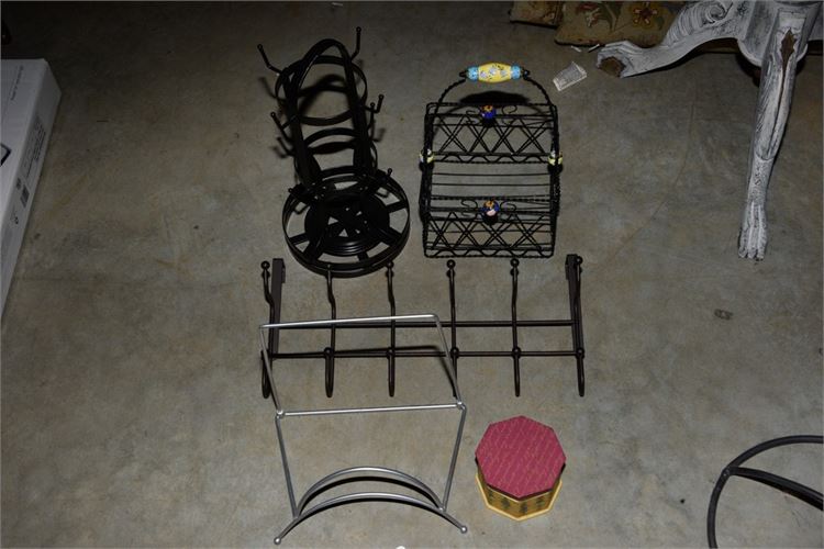 Group Lot Of Metal Racks and Stands