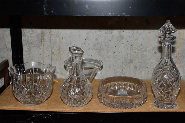 Group Lot Of Cut Glass Objects