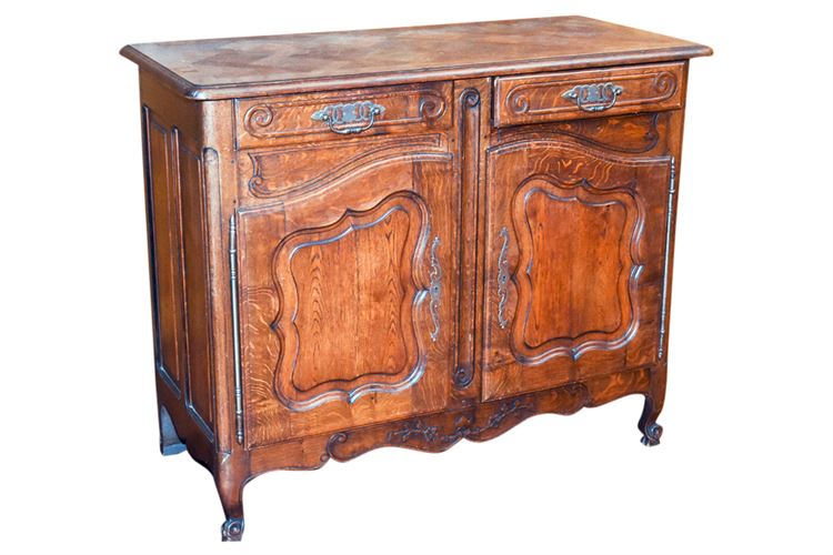 Louis XV Provincial Style Oak Buffet