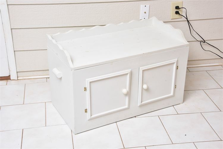 White Painted Wooden Chest