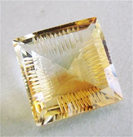 13.41 Ct Natural Yellow Golden Citrine Square Laser Cut