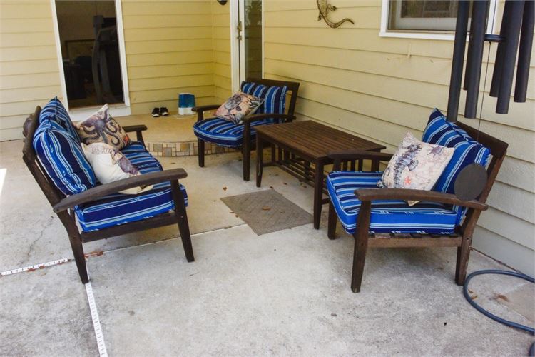 Four (4) Piece Teak Patio Set