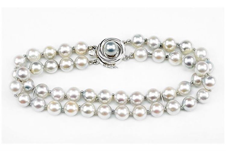 Fine Grey Cultured Pearl Bracelet