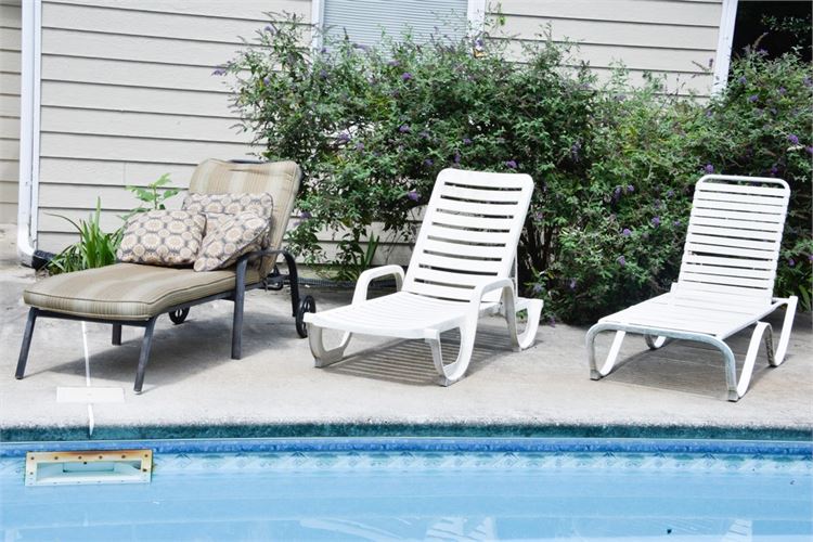 Three (3) Outdoor Lounge Chairs