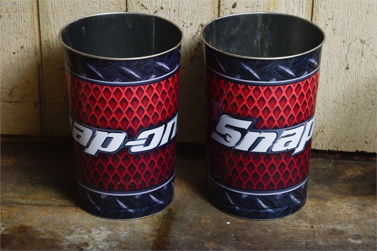 Two (2) SNAP-ON Trashcans