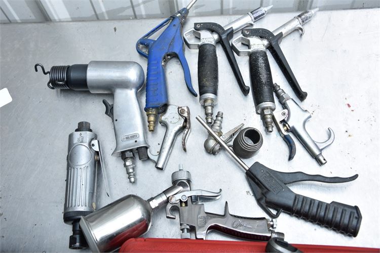 Group Lot of Air Powered Tools